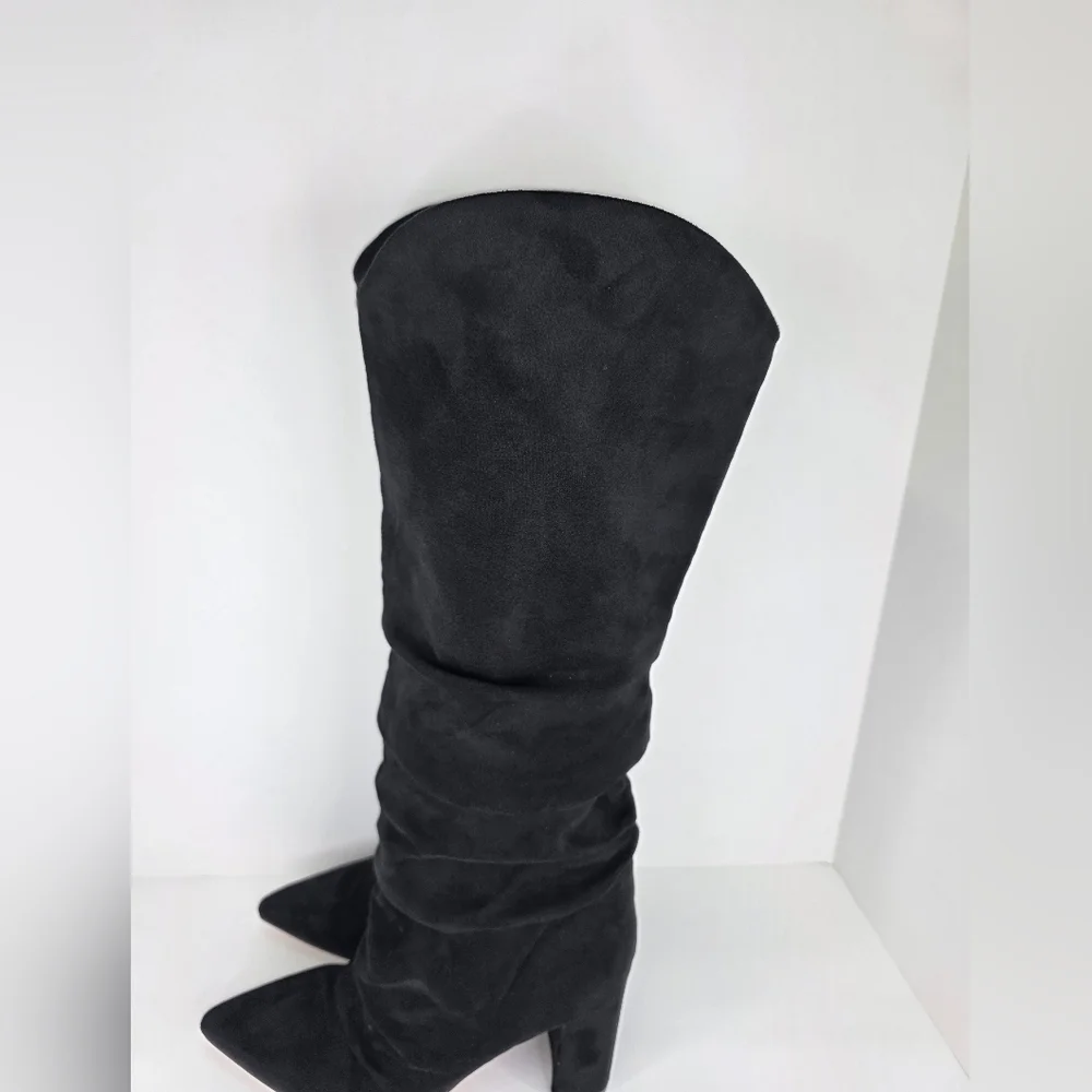 Marc Fisher Fadwa Fadora Slouchy Layered Pointed Block Boot Heel Women's Size 8M